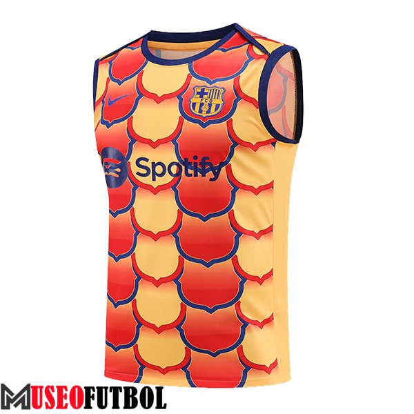 Chalecos De Futbol FC Barcelona Naranja/Rojo 2024/2025