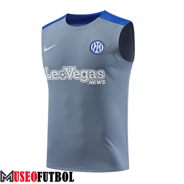 Chalecos De Futbol Inter Milan Gris/Azul 2024/2025