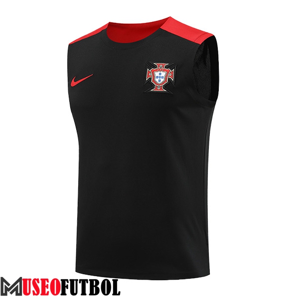 Chalecos De Futbol Portugal Negro/Rojo 2024/2025