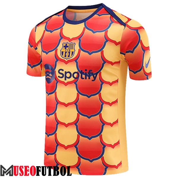 Camiseta Entrenamiento FC Barcelona Naranja/Rojo 2024/2025