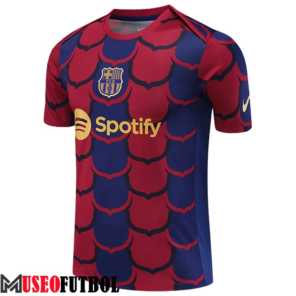 Camiseta Entrenamiento FC Barcelona Azul/Rojo 2024/2025 -02