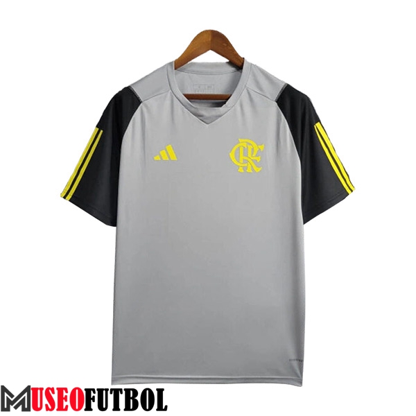 Camiseta Entrenamiento Flamengo Gris/Amarillo 2024/2025