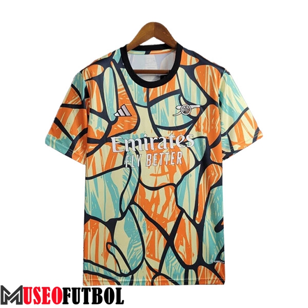 Camiseta Entrenamiento Arsenal Naranja/Verde 2024/2025