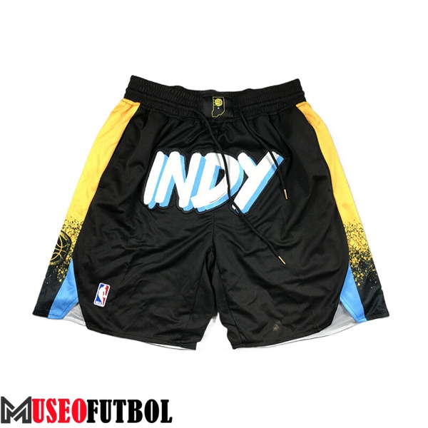 Cortos NBA Indiana Pacers 2024/25 Negro/Amarillo -02