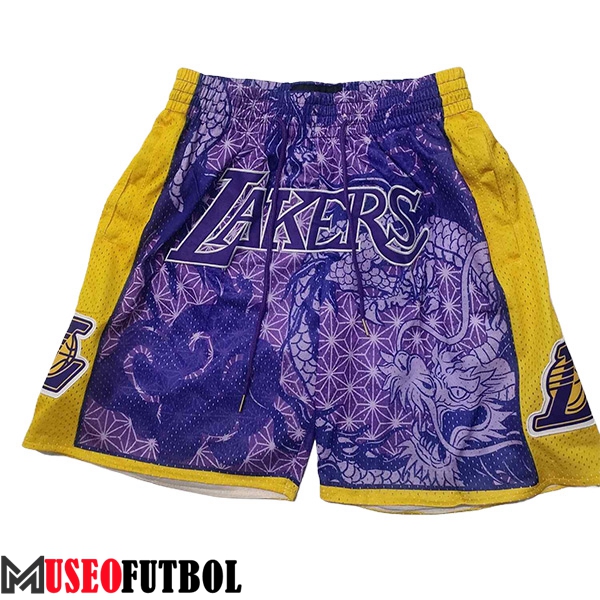 Cortos NBA Los Angeles Lakers 2024/25 Violeta/Amarillo