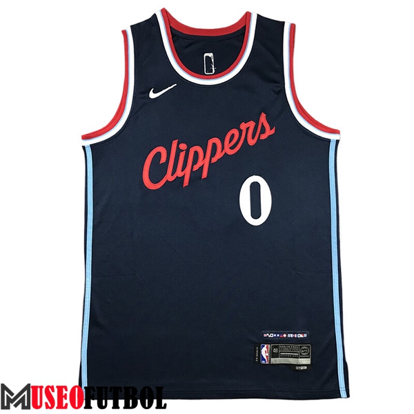 Camisetas De Futbol Los Angeles Clippers (WESTBROOK #0) 2024/25 Azul Oscuro -02