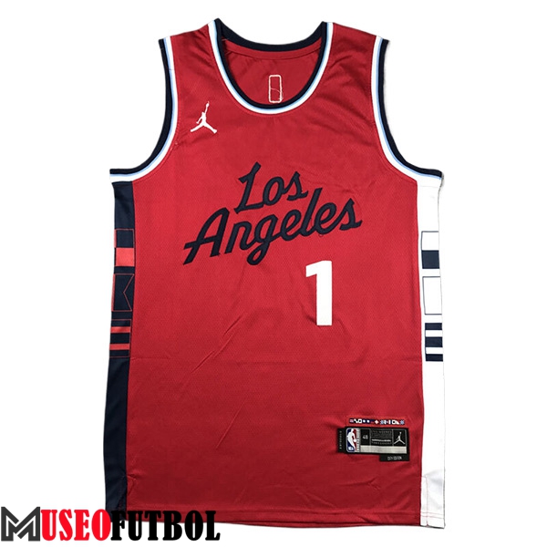 Camisetas De Futbol Los Angeles Clippers (HARDEN #1) 2024/25 Rojo/Blanco/Negro