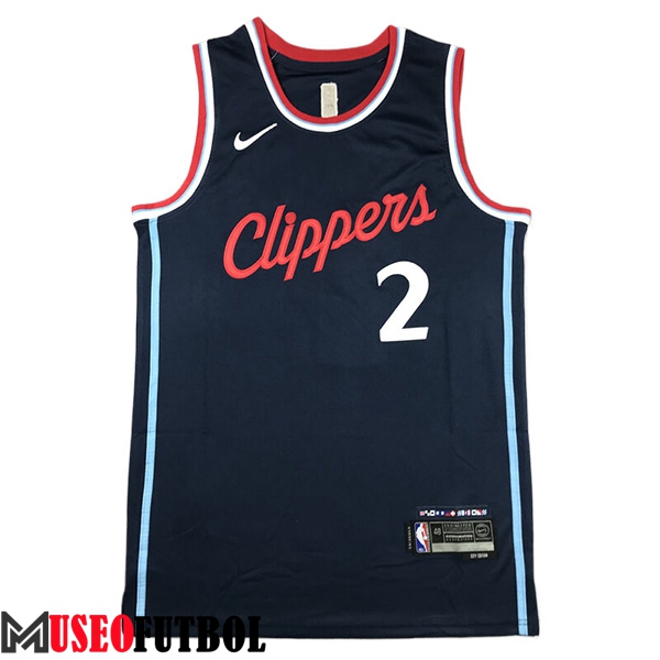 Camisetas De Futbol Los Angeles Clippers (LEONARD #2) 2024/25 Azul Oscuro -02