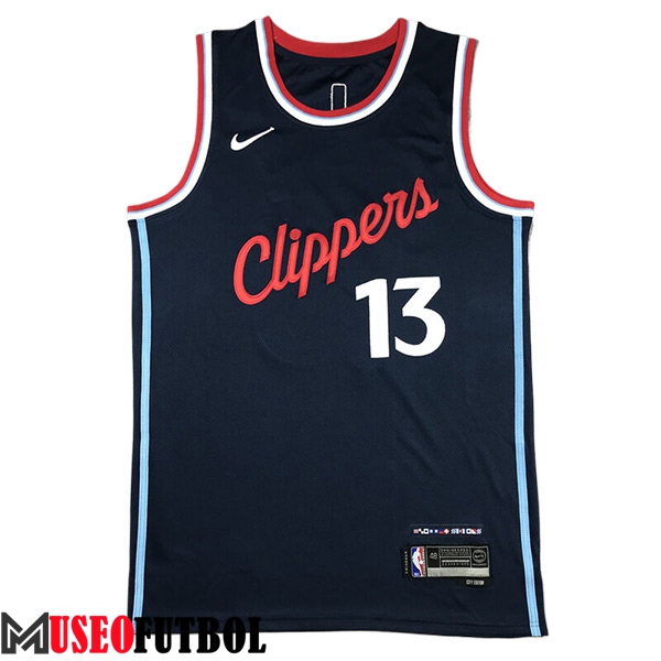 Camisetas De Futbol Los Angeles Clippers (GEORGE #13) 2024/25 Azul Oscuro -02