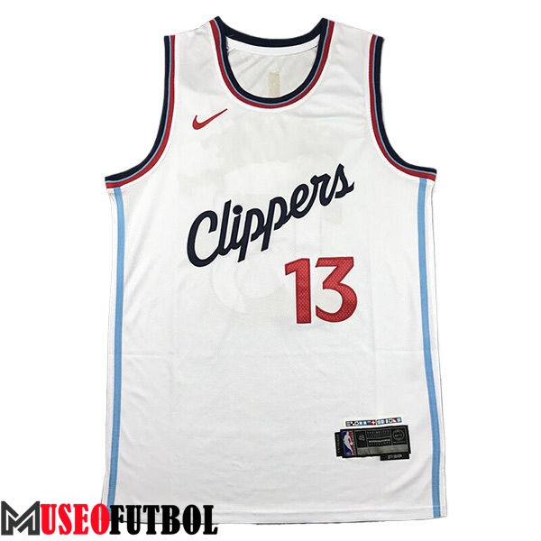 Camisetas De Futbol Los Angeles Clippers (GEORGE #13) 2024/25 Blanco -02