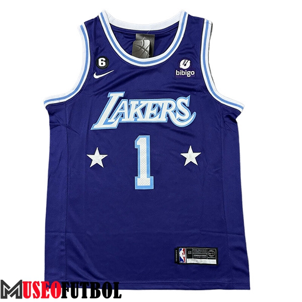 Camisetas De Futbol Los Angeles Lakers (RUSSELL #1) 2024/25 Azul/Blanco