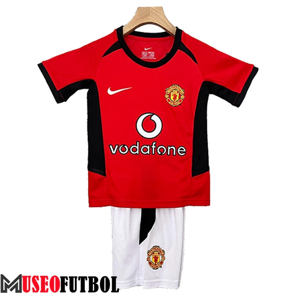 Camisetas De Futbol Manchester United Retro Ninos Primera 2002/2004