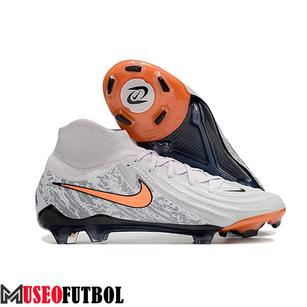 Nike Botas De Fútbol Phantom Luna Elite NU FG Blanco/Naranja/Gris