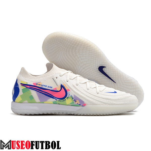 Nike Botas De Fútbol Phantom GX II Elite IC Blanco/Verde/Violeta