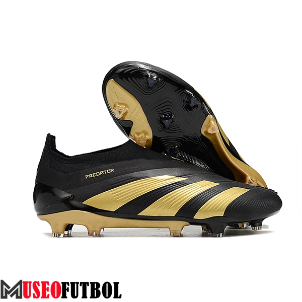 Adidas Botas De Fútbol PREDATOR ELITE LACELESS BOOTS FG Negro/Amarillo