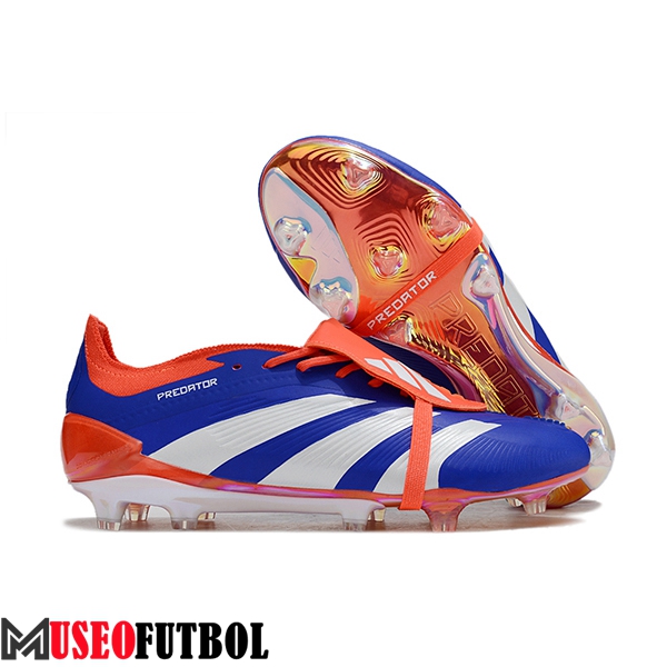 Adidas Botas De Fútbol Predator Elite Tongue FG Blanco/Naranja/Azul