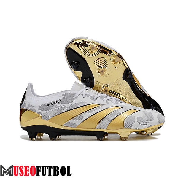 Adidas Botas De Fútbol Predator Elite FG Blanco/Gris/Amarillo