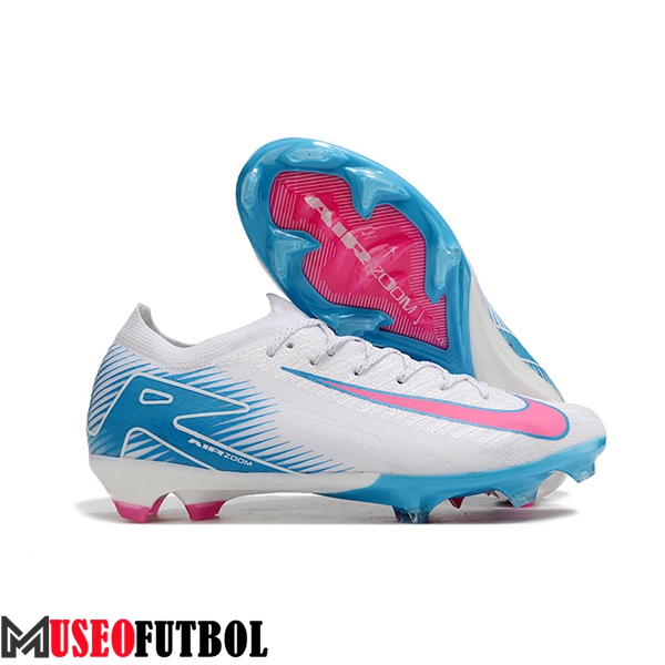 Nike Botas De Fútbol AIR Zoom Mercurial Vapor 16 Elite XXV FG Blanco/Azul/Rosa