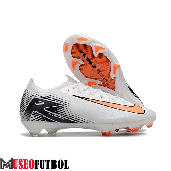 Nike Botas De Fútbol AIR Zoom Mercurial Vapor 16 Elite XXV FG Blanco/Negro/Naranja