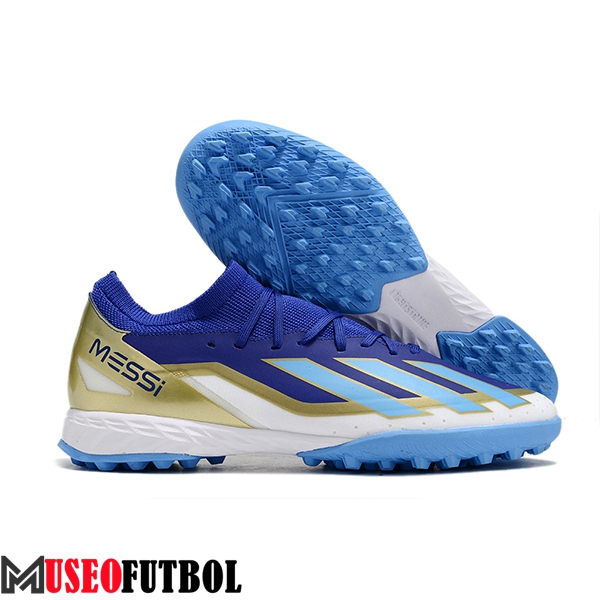 Adidas Botas De Fútbol X CRAZYFAST.3 TF BOOTS Blanco/Amarillo/Azul