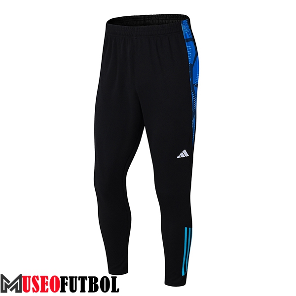 Pantalon Entrenamiento Adidas Negro/Azul 2024/2025