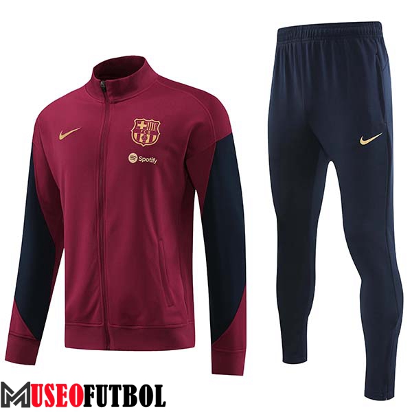 Chandal Equipos De Futbol - Chaqueta FC Barcelona Vino tinto 2024/2025