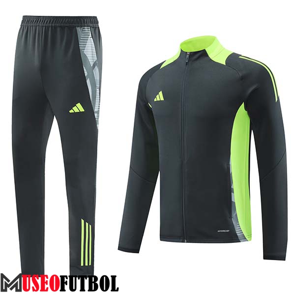 Chandal Equipos De Futbol - Chaqueta Adidas Gris/Verde 2024/2025