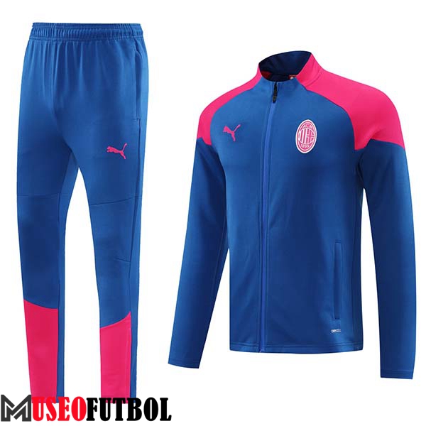 Chandal Equipos De Futbol - Chaqueta AC Milan Azul/Rosa 2024/2025