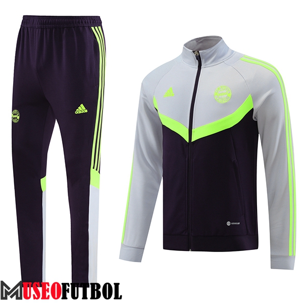 Chandal Equipos De Futbol - Chaqueta Bayern Munich Negro/Gris/Verde 2024/2025