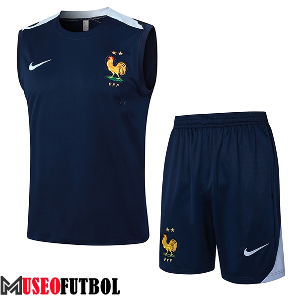 Camiseta Entrenamiento sin mangas Francia Azul Oscuro 2024/2025