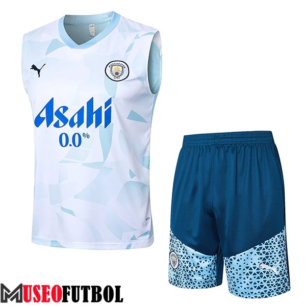 Camiseta Entrenamiento sin mangas Manchester City Azul Claro 2024/2025