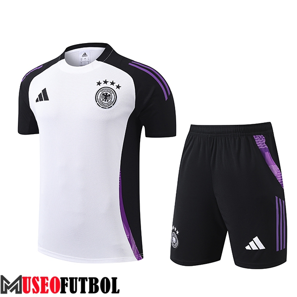 Camiseta Entrenamiento Alemania Blanco/Negro/Violeta 2024/2025