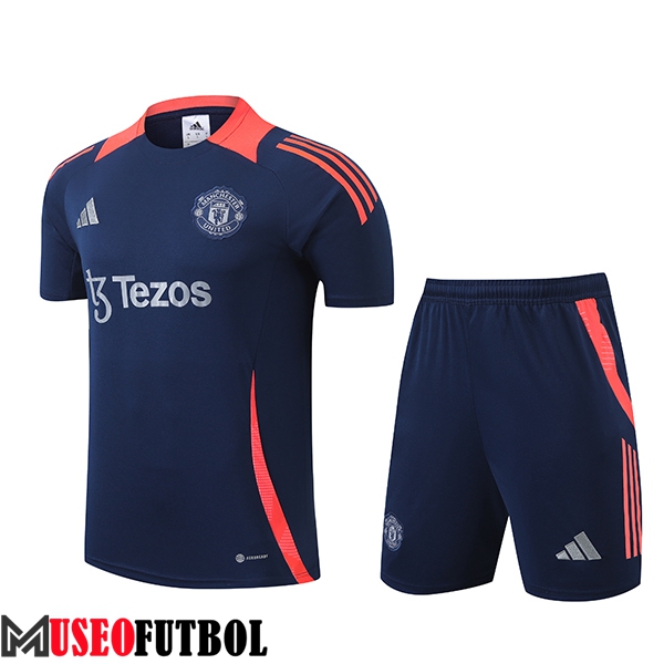 Camiseta Entrenamiento Manchester United Azul/Naranja 2024/2025