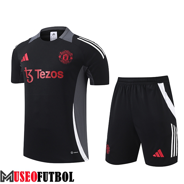 Camiseta Entrenamiento Manchester United Negro/Blanco/Rojo 2024/2025