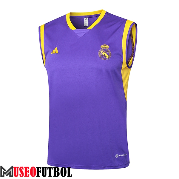 Chalecos De Futbol Real Madrid Violeta/Amarillo 2024/2025