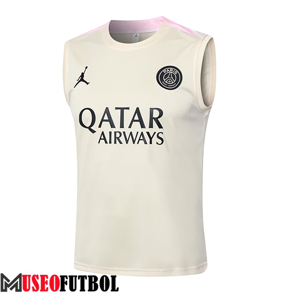 Chalecos De Futbol PSG Beige/Negro 2024/2025