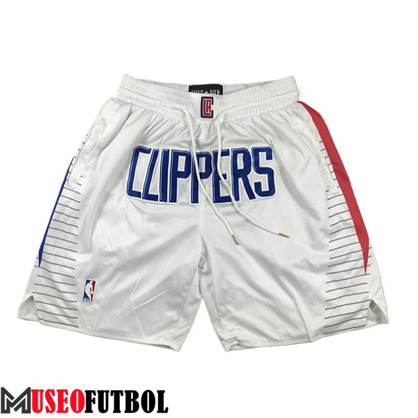 Cortos NBA Los Angeles Clippers 2024/25 Blanco/Rojo/Azul