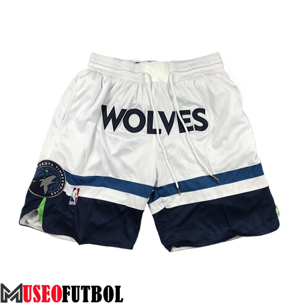 Cortos NBA Minnesota Timberwolves 2024/25 Blanco/Negro