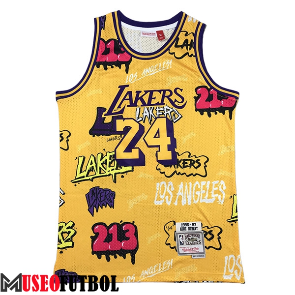 Camiseta Los Angeles Lakers (BRYANT #24) 2024/25 Amarillo