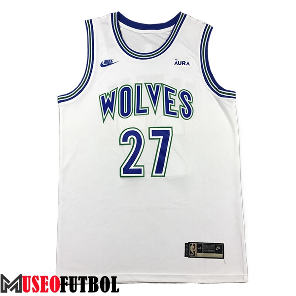 Camiseta Minnesota Timberwolves (GOBERT #27) 2024/25 Blanco/Azul