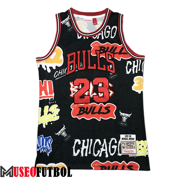 Camiseta Chicago Bulls (JORDAN #23) 2024/25 Negro/Rojo -04