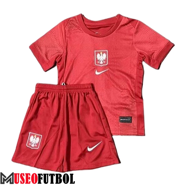 Camisetas De Futbol Polonia Ninos Segunda UEFA Euro 2024