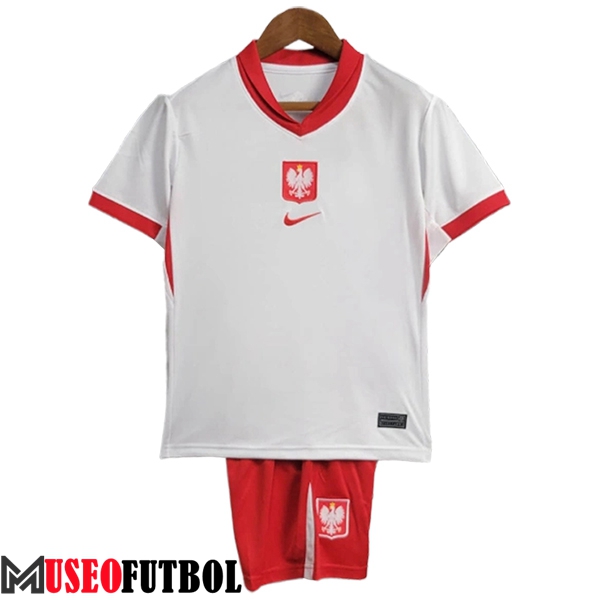 Camisetas De Futbol Polonia Ninos Primera UEFA Euro 2024