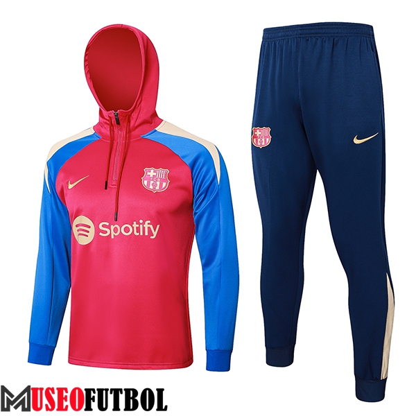 Chaqueta Con Capucha Chandal Rompevientos FC Barcelona Rojo/Azul 2024/2025