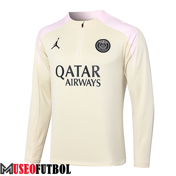 Sudadera De Entrenamiento PSG Beige/Rosa 2024/2025