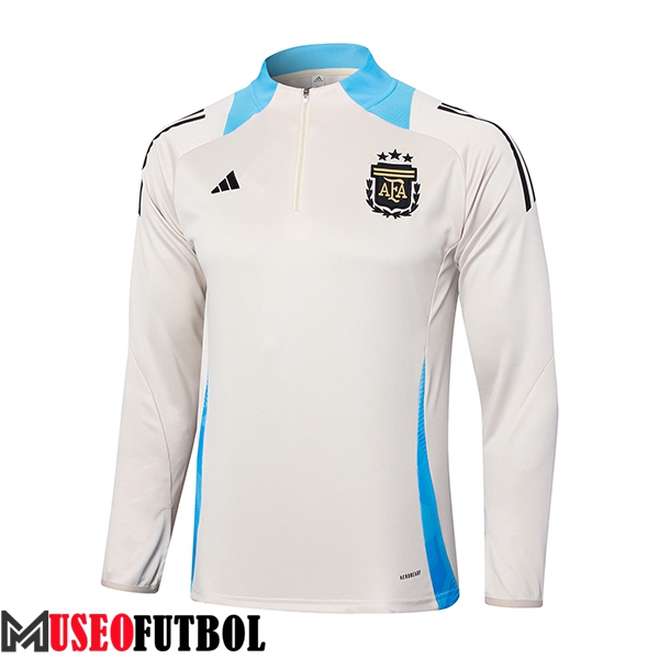 Sudadera De Entrenamiento Argentina Beige/Azul 2024/2025