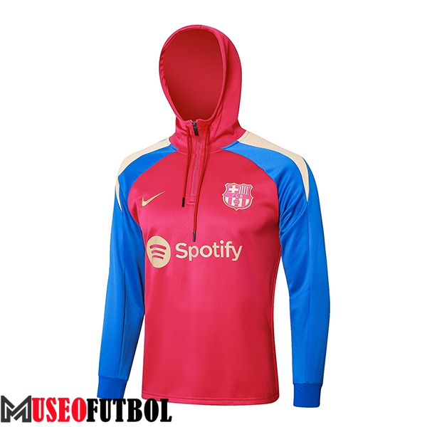 Chaqueta Con Capucha FC Barcelona Rojo/Azul 2024/2025