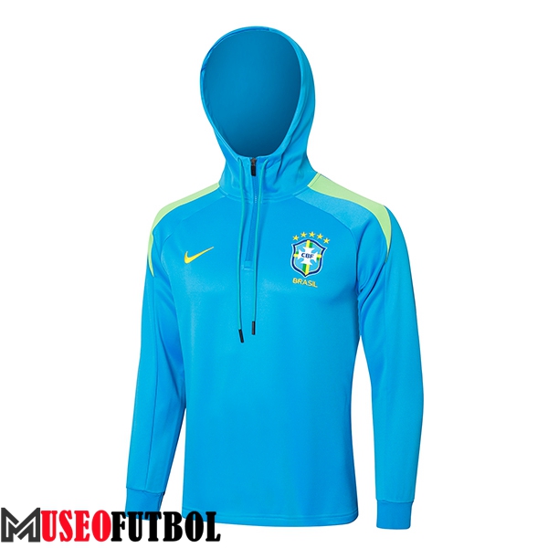 Chaqueta Con Capucha Brasil Azul/Verde 2024/2025