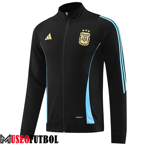 Chaquetas Futbol Argentina Negro/Azul 2024/2025