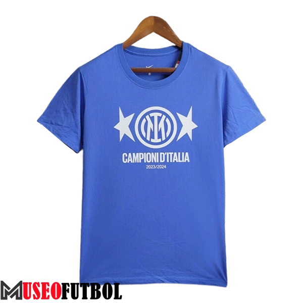 Camisetas De Futbol Inter Milan T-Shirt Champion 2 Azul 2023/2024